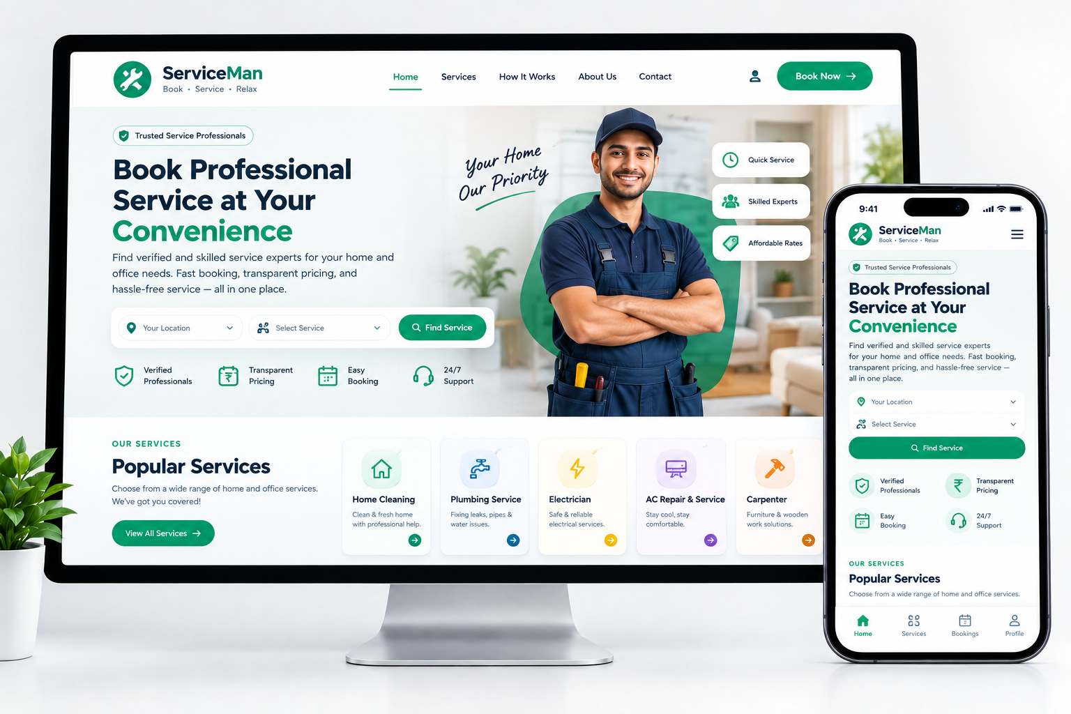 Service Booking Website