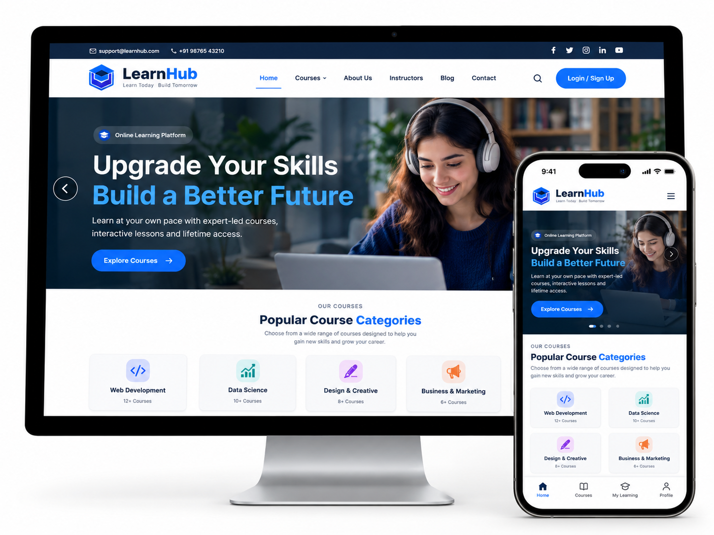 Computer Center Management System Admin & Student Portal Mockup